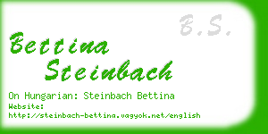 bettina steinbach business card